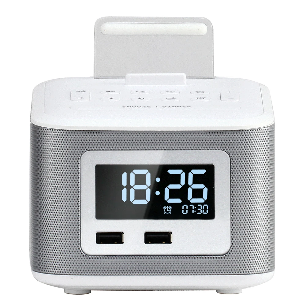 Homtime динамик Bluetooth портативный звуковой ящик беспроводной бумбокс FM радио часы и