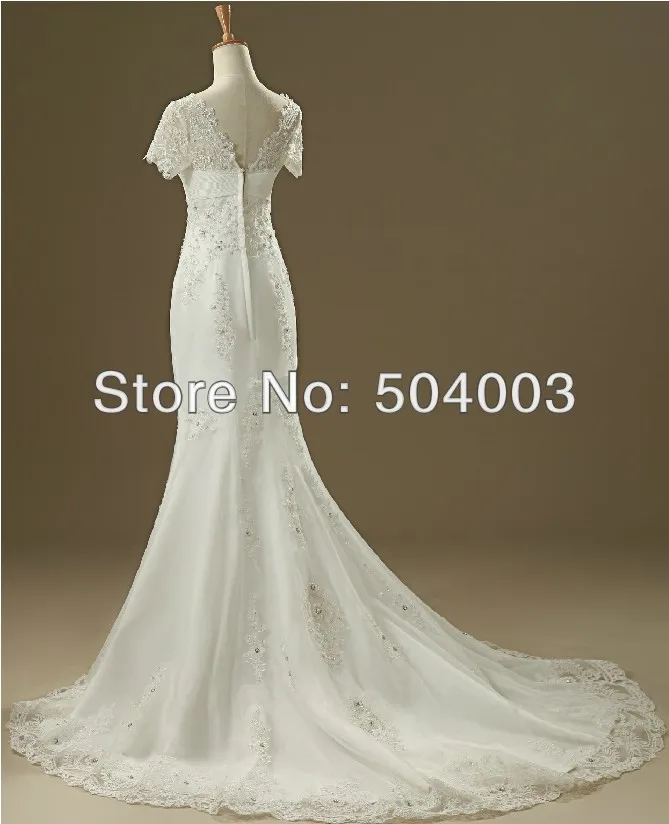 Free Shipping Custom Made A-Line Lace Beads Ruffles Bridal Gown/Wedding Dresses | Свадьбы и торжества