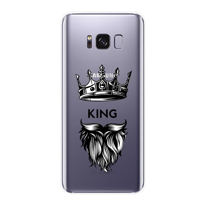 Чехол для телефона Samsung Galaxy Note 4 5 8 9 King и Queen Мягкая силиконовая задняя крышка S5 S6 S7