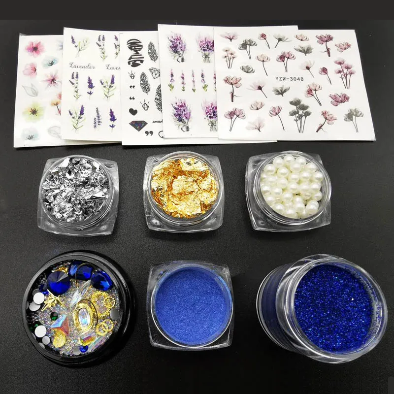 Set-TD1 Rikonka 1 набор украшения для ногтей Стразы для ногтей 3D Хрустальные амулеты аксессуары для ногтей инструменты для украшения ногтей новое поступление - Цвет: Set-TD1