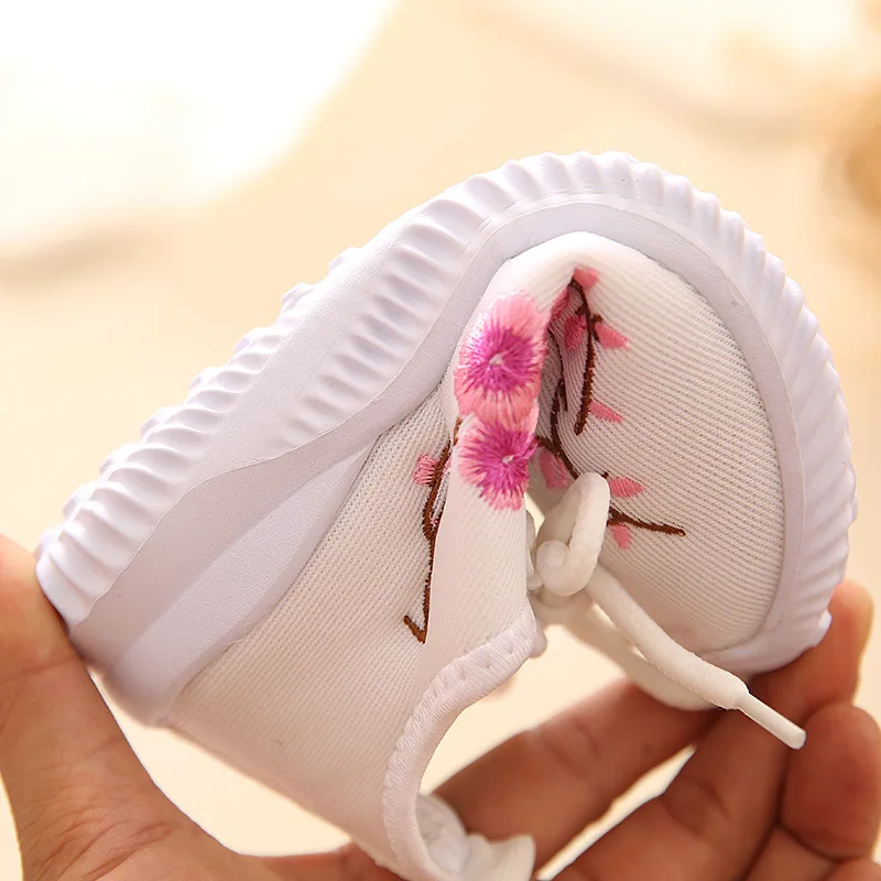 Spring Autumn Kids Girls Shoes New 2021 Embroidery Lace-up Sports Casual Children Sneakers White/Black/Red CSH449 | Детская одежда и