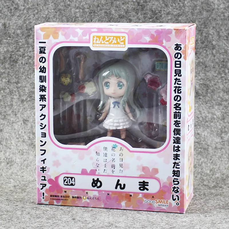 Nendoroid 204 ANOHANA Honma Meiko 10 см ПВХ Фигурки игрушки Menma Коллекционная модель куклы с коробкой