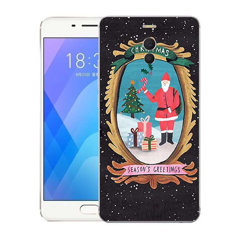 Чехлы для телефонов Meizu M6 Note чехол с рисунком рождественского лося задняя крышка