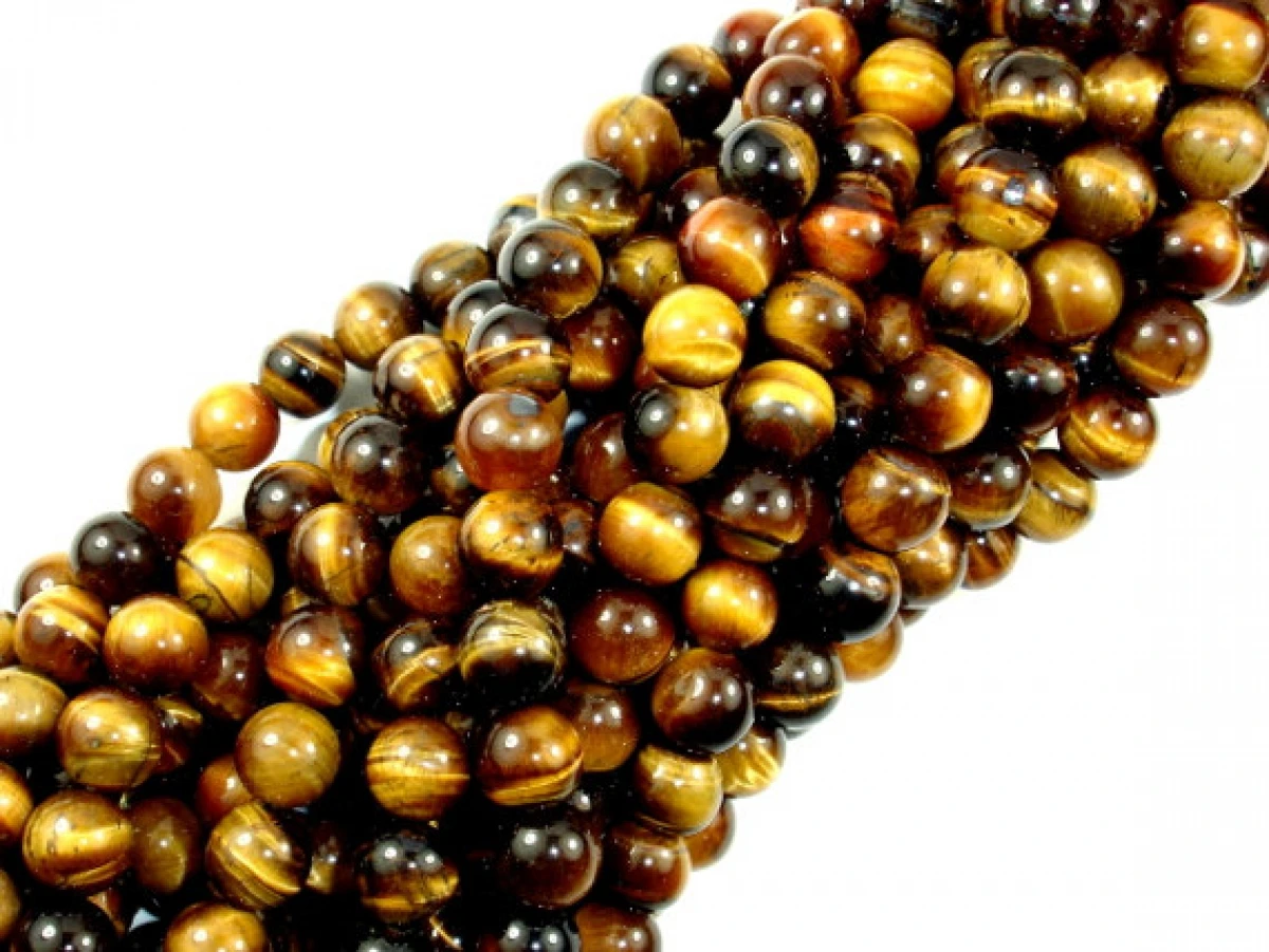 Модный diy 8 мм коричневый круглый тигровый глаз бисер полная прядь | Украшения и