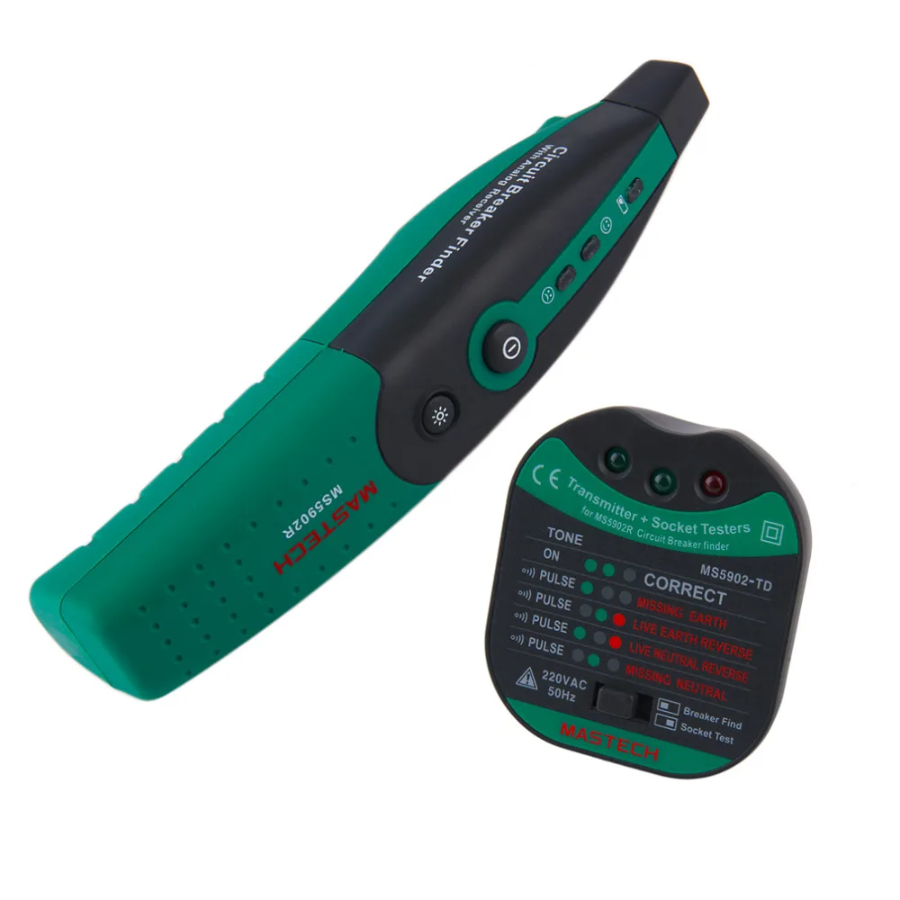 MASTECH MS5902 110 В/220 В американская Спецификация автоматический выключатель Finder розетка тестер W/аналоговый приемник и фонарик