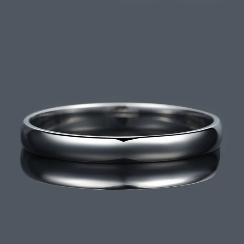 Женское и мужское кольцо ZOCAI необычное однотонное обручальное из белого золота 18