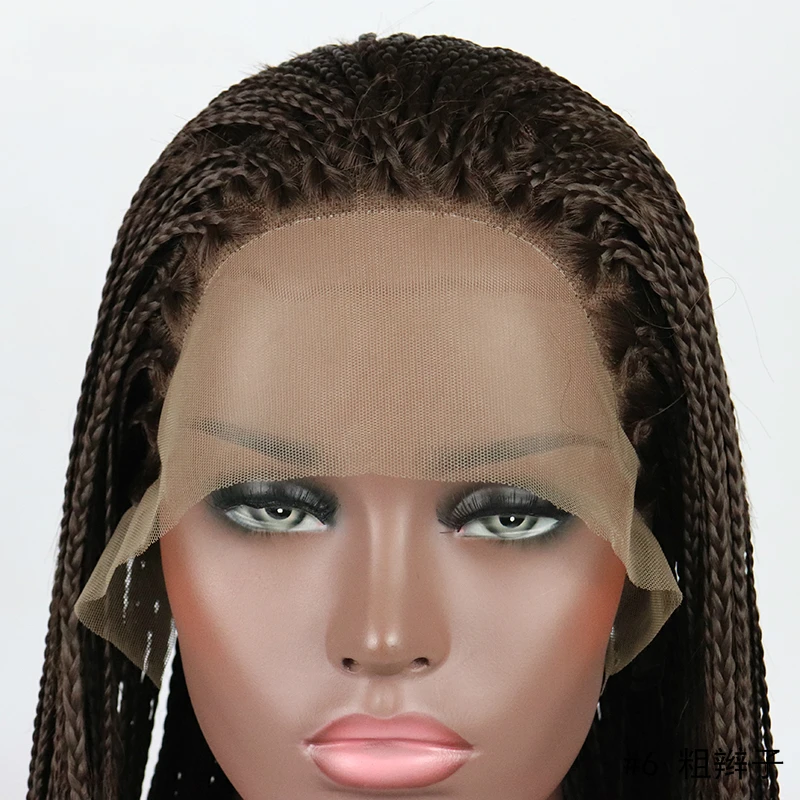 Парик для косплея афро длинный плетеный синтетический на сетке спереди 24 дюйма