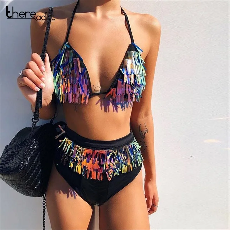 Простой Топ с v образным вырезом и кисточками штаны высокой талией набор 2018