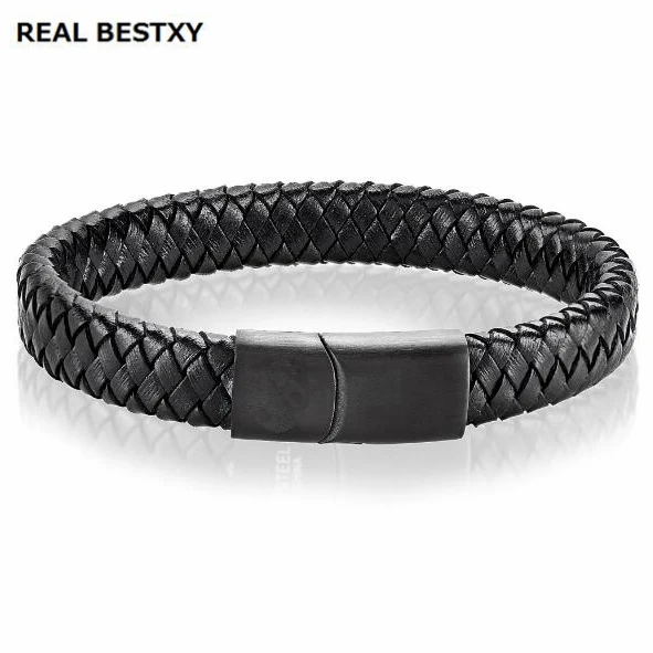 Мужской плетеный браслет из натуральной кожи ширина 12 мм|braided leather bracelet|leather