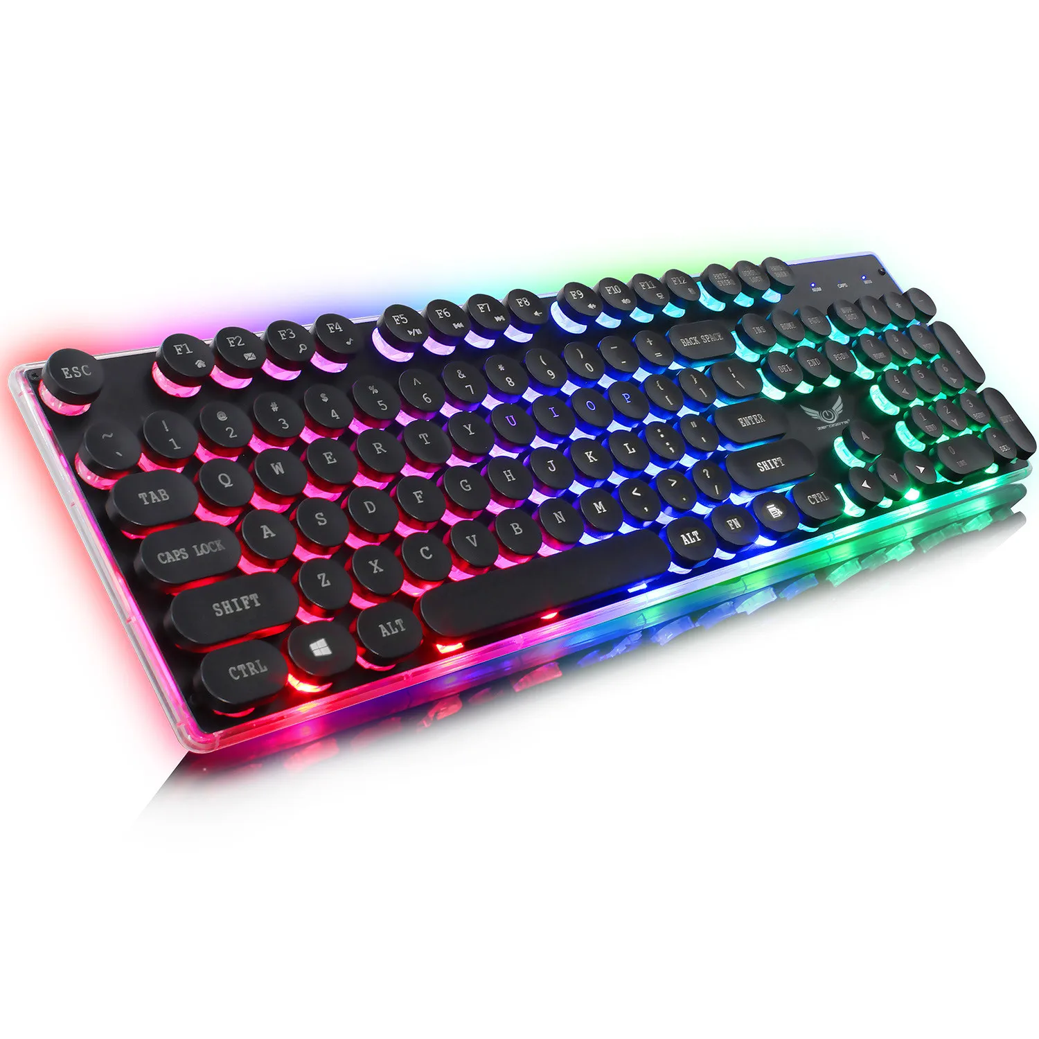 VOBERRY ZeroDate KB202 Backlight Pro Game Machine Handfeel USB Keyboard Multimedia Lighting Color LED Cable|Клавиатуры| |
