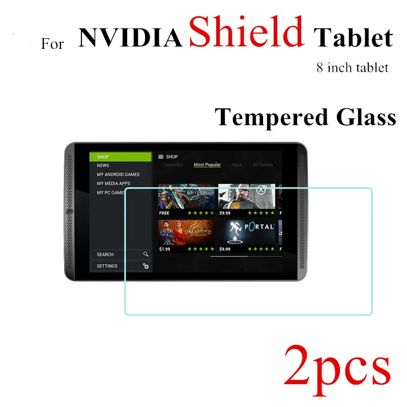 2 шт для NVIDIA SHIELD Tablet Защитное стекло для экрана Nvidia Shield K1/ Shield 2 8,0 дюймовые настольные стеклянные пленки
