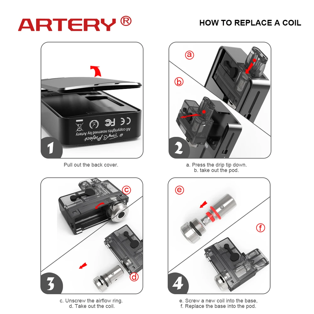Новый цветной комплект vape Artery Pal AIO 2 1000 мАч с 3 мл резервуаром pod костюм 1. 0ohm/сетка