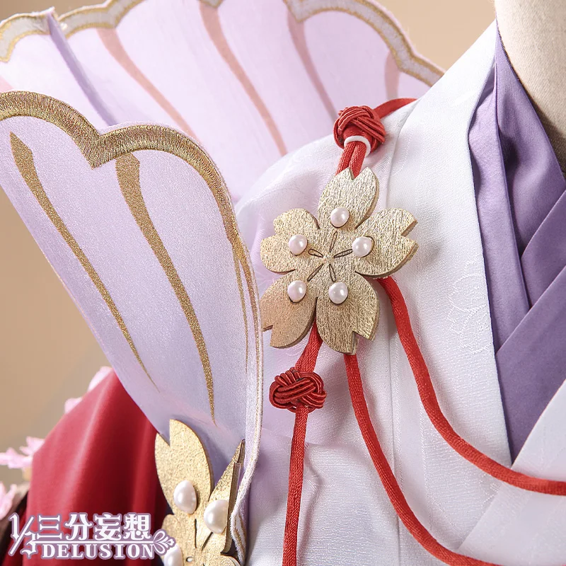 Горячая игра Onmyoji SR Сакура великолепный Инь хуаяо Новое кожаное кимоно Косплей