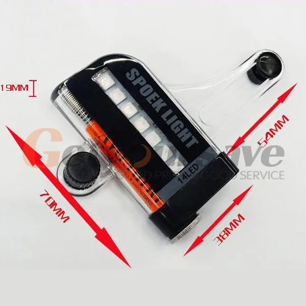 14 LED мотоцикл Велоспорт велосипед колесо сигнала шины спицевое освещение 30