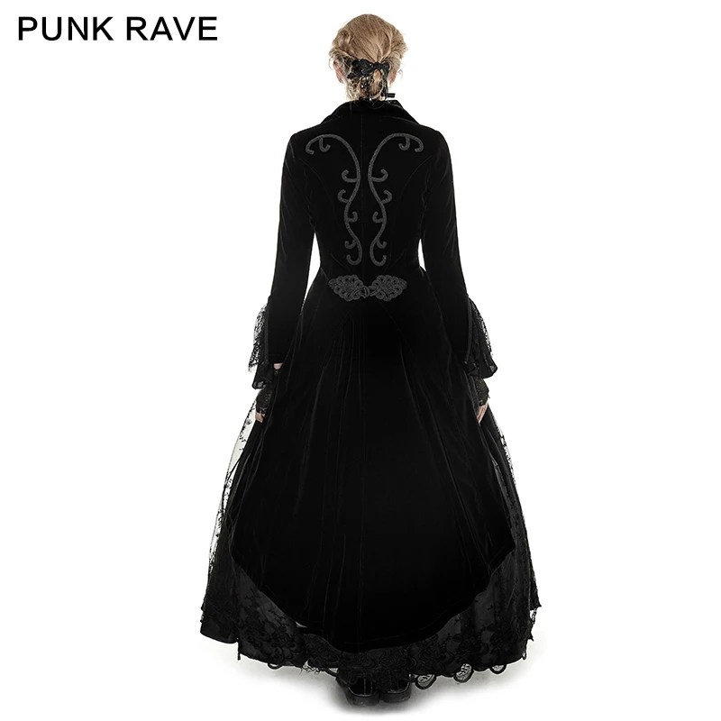 New Punk Rave Fashion Black gothic jacket Rock cosplay Kera Steampunk women Coat y658