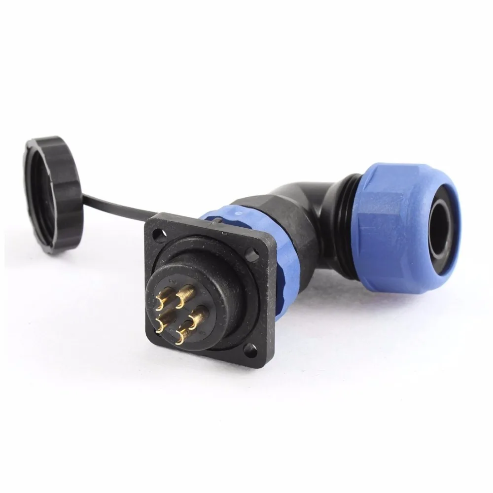 Квадратный водонепроницаемый локоть для авиационного кабеля SD28 28 мм 24 контакта