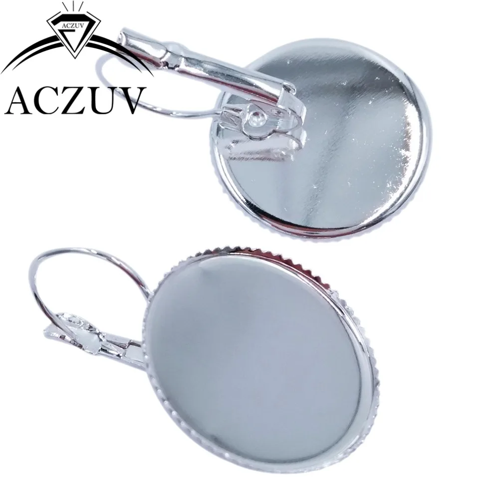 Серьги с французским рычагом на заднюю панель пустые сережки