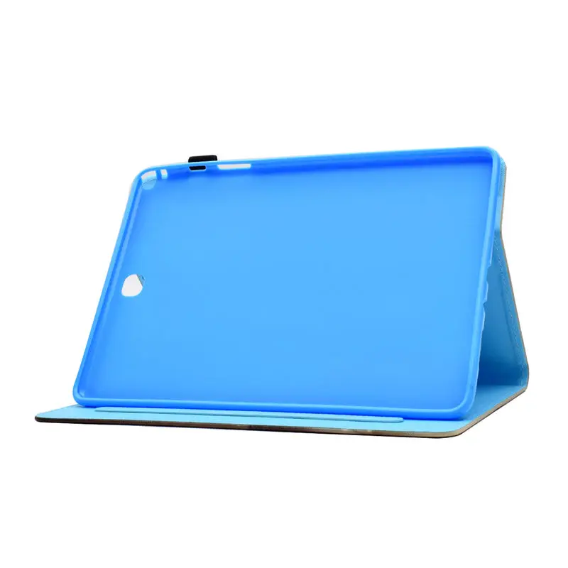 Чехол для Samsung Galaxy Tab A 9,7 SM-T555 T550 смарт-чехол Funda планшет, модные, с рисунком кота из мультфильма, из искусственной кожи Подставка для телефонов из зернистой кожи