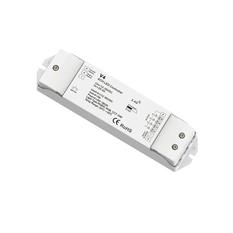 Новинка RGBW Led полосы Управление 2 4 ГГц AC 100V 240V сенсорный Панель 12V 24V 5A Каналы V4