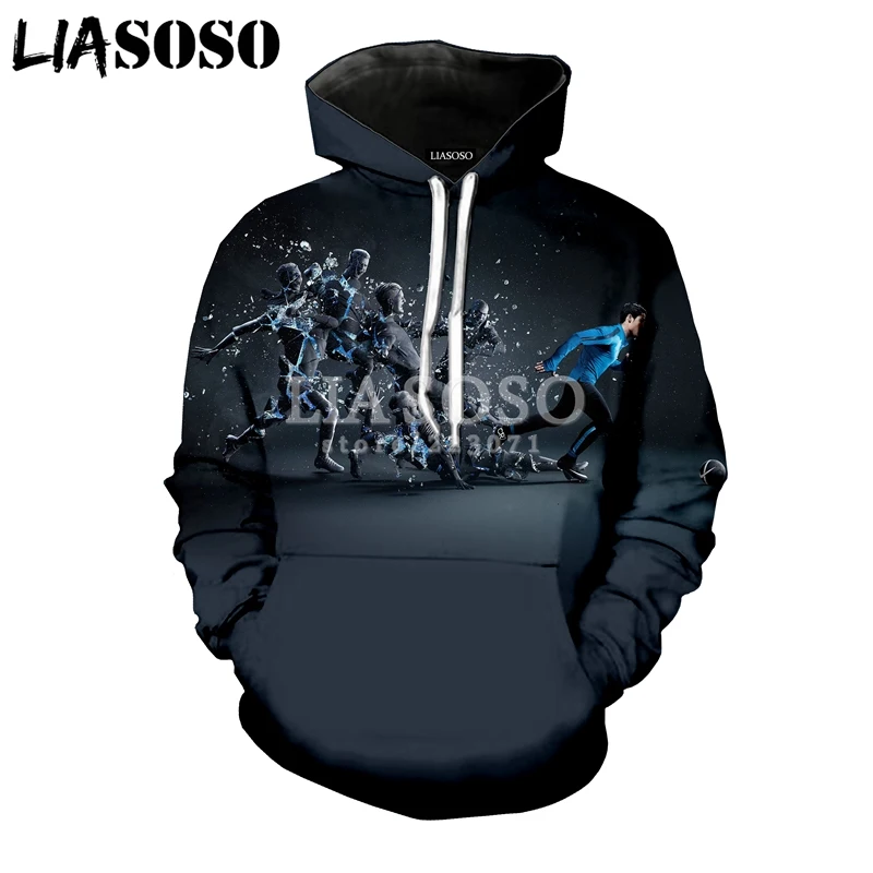 LIASOSO/зимняя модная мужская и женская толстовка с 3D принтом звезды Криштиану