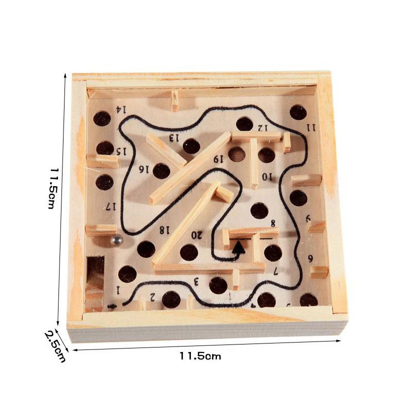 Board Games Wooden Labyrinth Toys Ball Moving 3D Maze Puzzle Handcrafted Montessori Kids Table Balance Education antistres | Спорт и