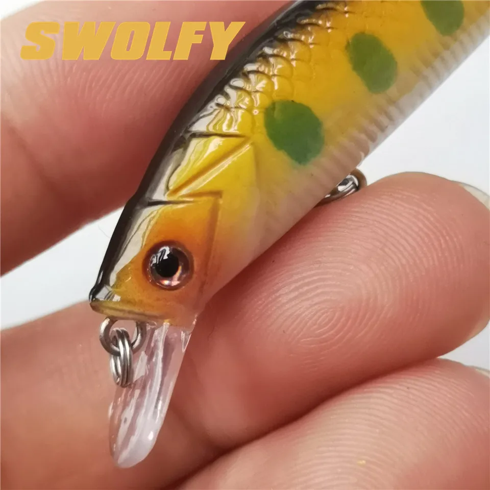 Swolfy 4 шт./лот новые рыболовные приманки реалистичные кренкбейт 5 см 6 г Гольян приманки искусственная твердая плавающая приманка тонущие воблеры