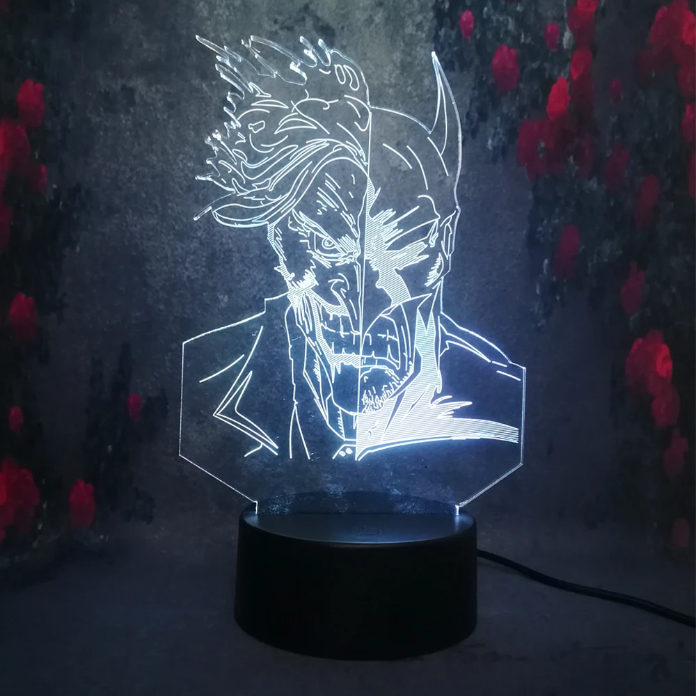 Бесплатная доставка 3D клоун Бэтмен ночник светодиодный Usb пульт дистанционного