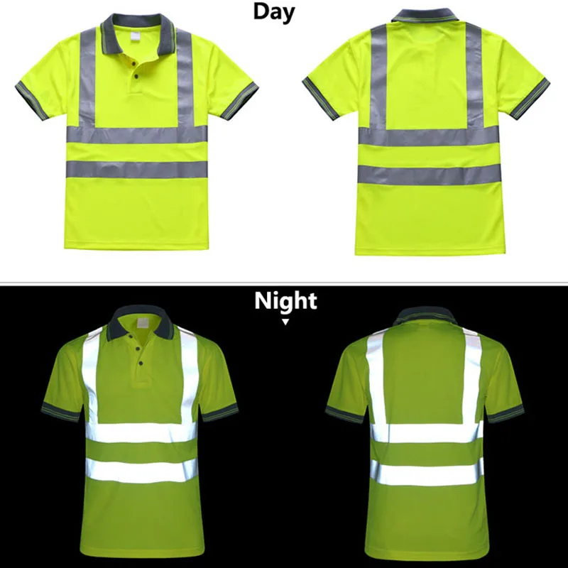 Футболка Hi vis рабочая одежда сухая посадка футболка с коротким рукавом