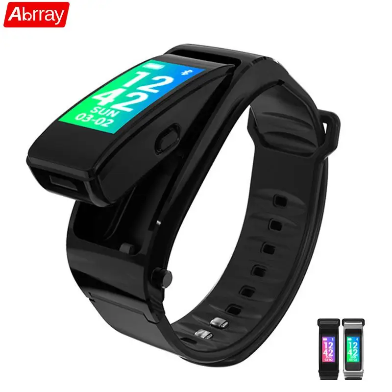 Abrray 2 в 1 Смарт часы для мужчин Bluetooth наушники фитнес трекер женщин Модный