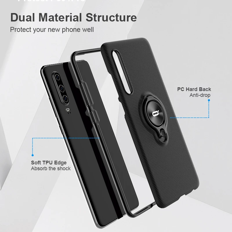 Иконфланг для чехла Huawei P30 Pro с автомобильным держателем и магнитным креплением жесткой пластиковой крышкой P 30 Фунда Кок Капа он.
