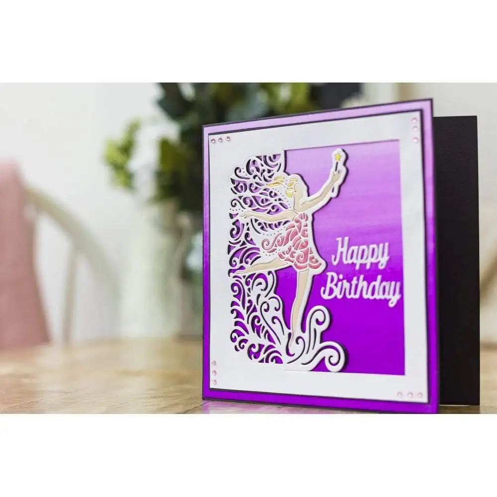 Красота кружева полый край фона металлические трафареты для пресс-формы