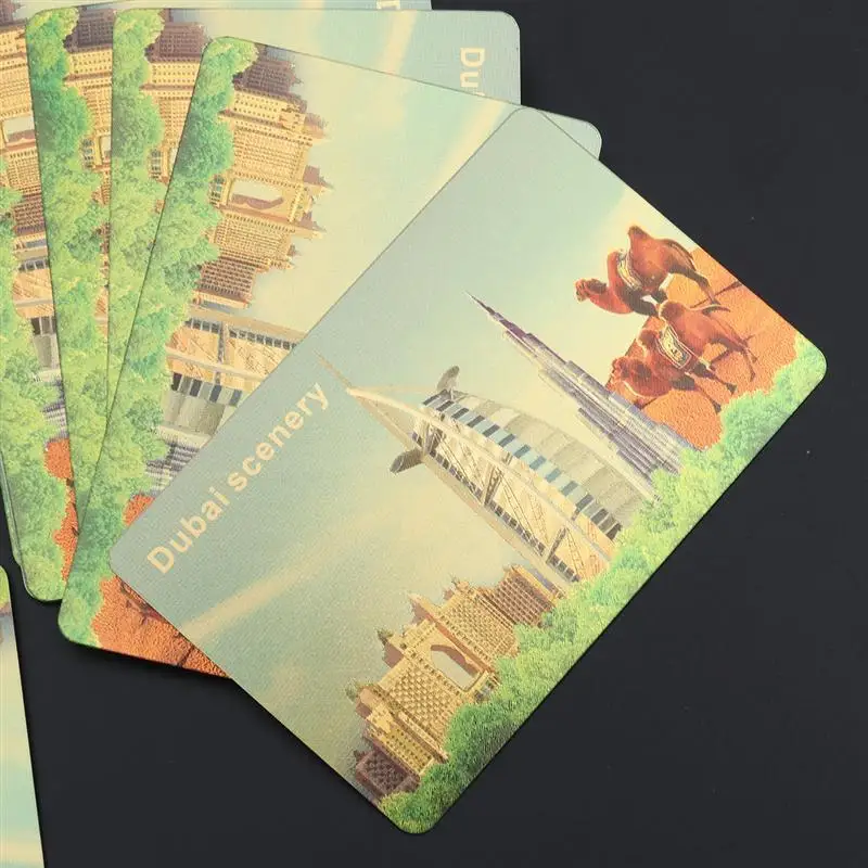 Позолоченные игральные карты из фольги покрытые Дубаи пейзажи покер настольные