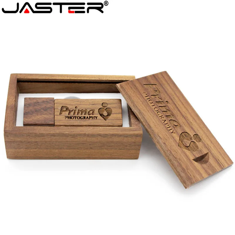 Usb флеш накопитель JASTER деревянный с коробкой 8/16/32/64 ГБ|USB флэш-накопители| |