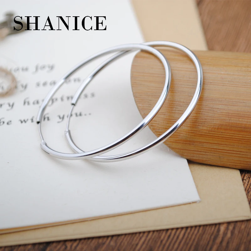 Классические круглые серьги кольца SHANICE из настоящего серебра 925 пробы 10 мм 15 20 30