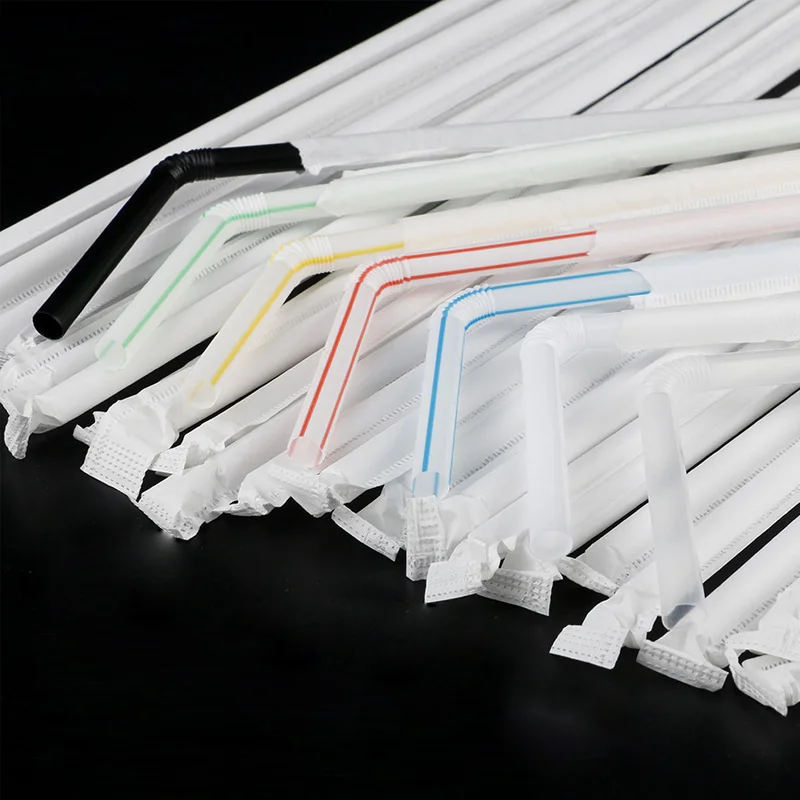 Ветровой цветок 48 шт./лот Высокое качество питьевой соломы 6 мм Одноразовые