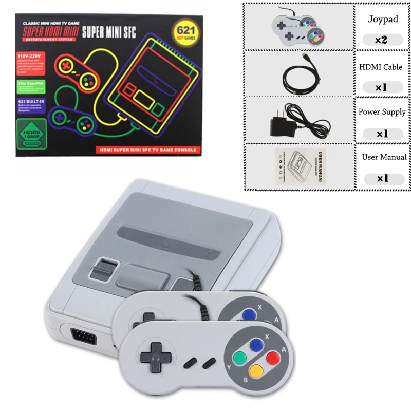 ТВ приставка Super Mini HDMI Family TV 8 битная видеоигра SNES ретро классическая консоль с hdmi