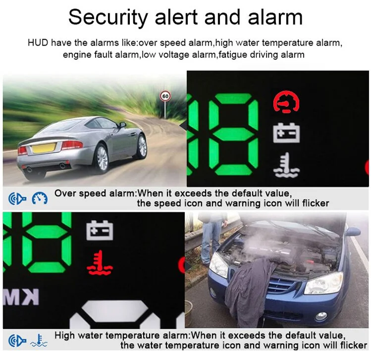 Для автомобилей с интерфейсом OBD2, сделанный 2009-теперь цифровой автомобильный измеритель скорости, проектор скорости автомобиля на лобовом стекле, автоматический Hud Дисплей на голову