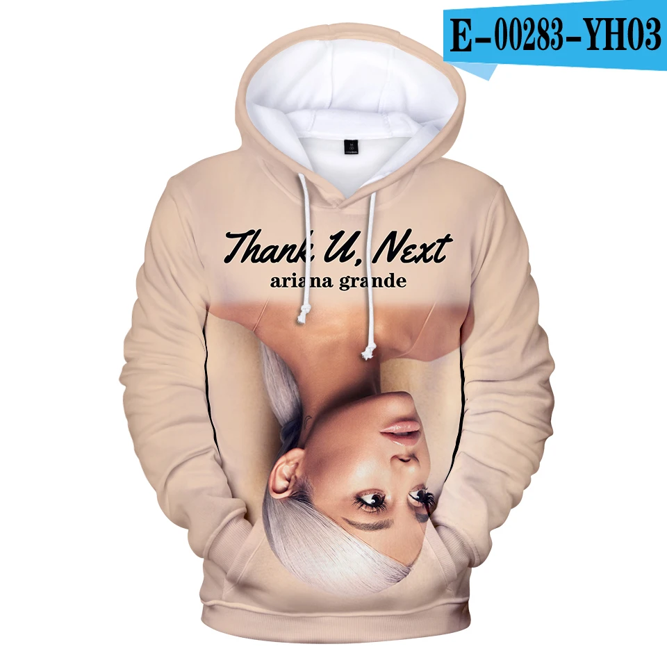 FADUN Tommee толстовки Kawaii 3D Ariana Grande с принтом, толстовка с длинным рукавом, женская/мужская одежда,, Повседневная Kpop размера плюс - Цвет: YH03-1-1