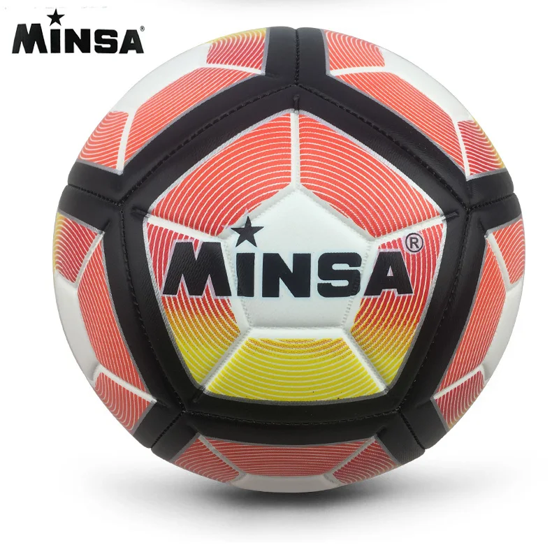 

Новый бренд MINSA, высокое качество, Стандартный Футбольный Мяч A ++, полиуретановый футбольный мяч, тренировочные мячи, официальный размер 5 фу...