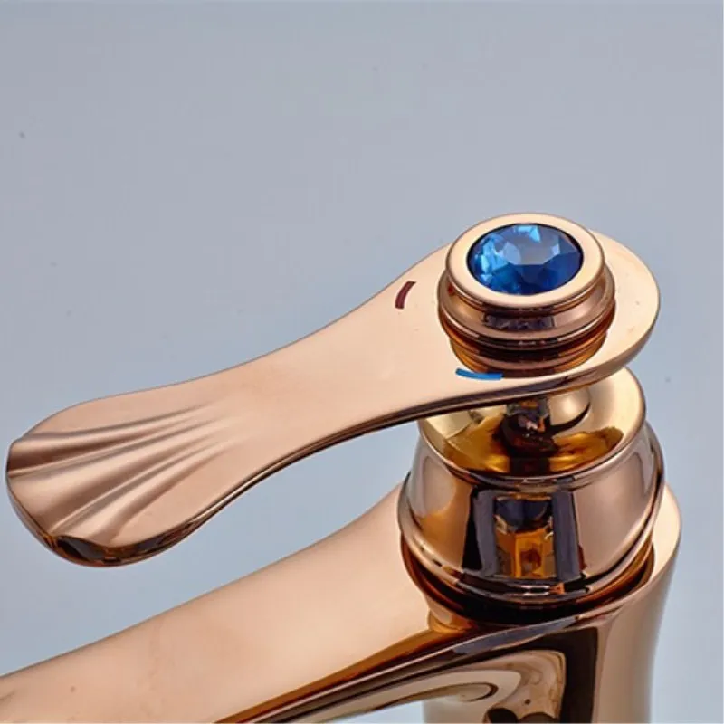 COROTO новый кран для раковины с розовой Золотой Одной ручкой смеситель ванной