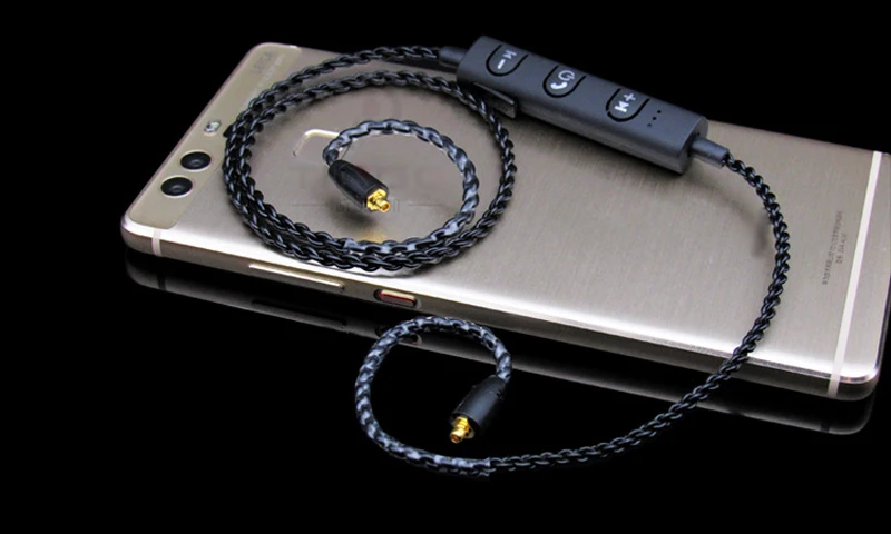 DIY MMCX Bluetooth адаптер кабель для Shure SE215 SE535 SE846 наушники гарнитура Замена провода с микрофоном для iPhone ios