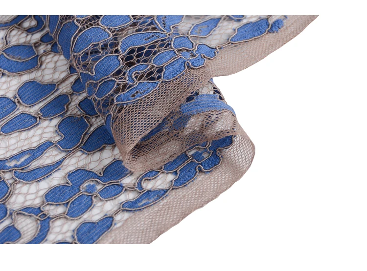 Новое импортное высококачественное Голубое Кружевное Платье-расцветка