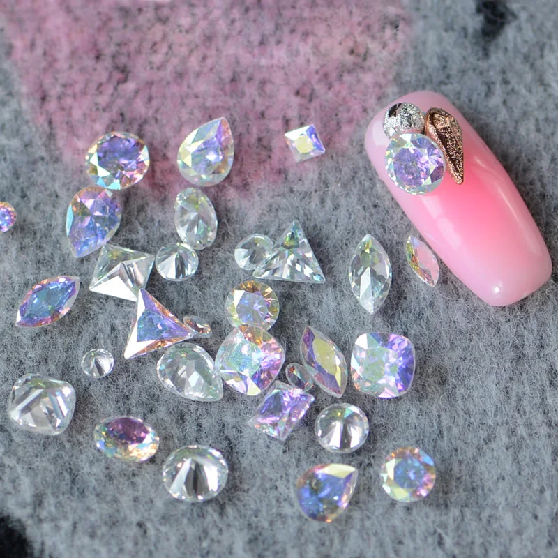 10 шт. прозрачные Стразы для ногтей с острым конским глазом|rhinestone necklace|rhinestone