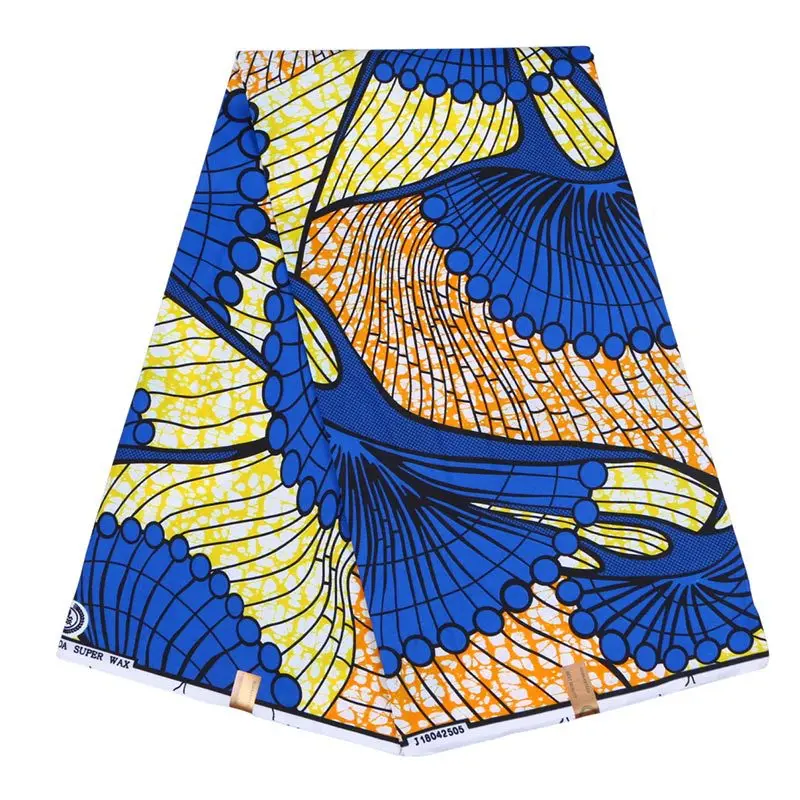 

Ankara African Polyester Wax Prints Fabric 2019 new Bintareal wax High Quality 6 yards African Fabric for Party Dress