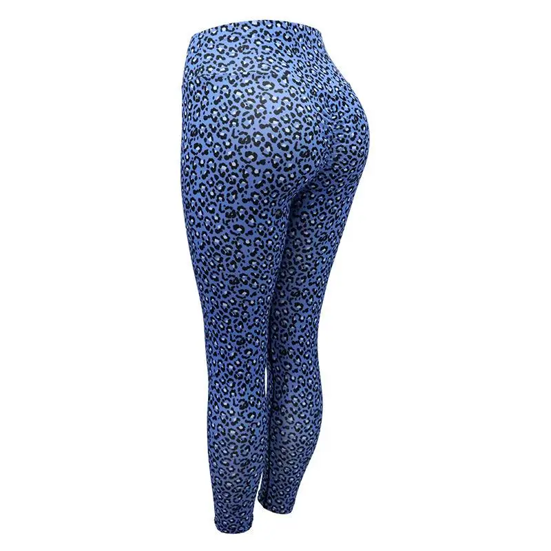 Pants blue Леопардовый принт Йога Комплект колготки комплект Для женщин спортивная одежда леггинсы для Фитнес спортивный бюстгальтер одежда тренировочный комплект костюм для йоги - Цвет: Pants blue
