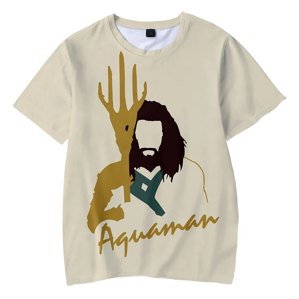 Детские футболки с 3D принтом Aquaman летние модные коротким рукавом 2018 лидер продаж