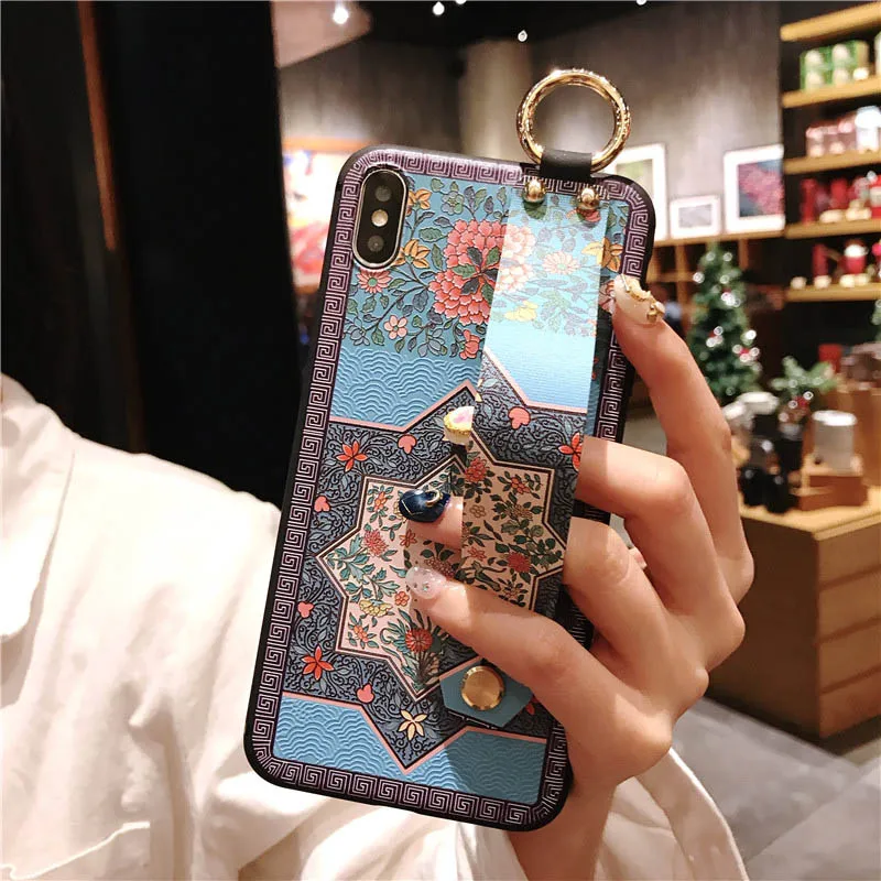 4 Чехол с ремешком на руку для samsung Galaxy Note 10, 9, 8 Plus, 10+ кольцо на палец, чехол из ТПУ для samsung Galaxy S10E, S9, S8, S10 Plus - Цвет: 4