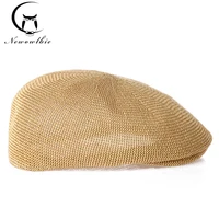 fashion beret hat casquette cap straw mesh hats for men and women childrens visors sun hat gorras planas flat caps summer 2022