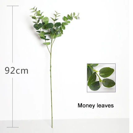 money leaf Оливковое Холли, Вишня Чили, Милан, мятный кленовый лист Чили, искусственное пластиковое растение для свадьбы, украшение для йоги на весну - Цвет: money leaf