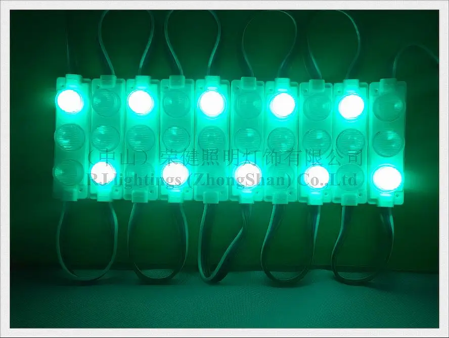 3 светодиодный 3 Вт SMD3030 RGB светодиодный модуль, светильник, задний светильник с объективом, светильник для коробок DC12V 75 мм* 20 мм 3 Вт 360lm алюминиевая печатная плата